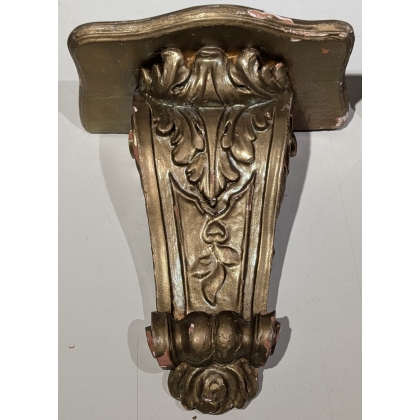 A pair of gilded wooden side tables