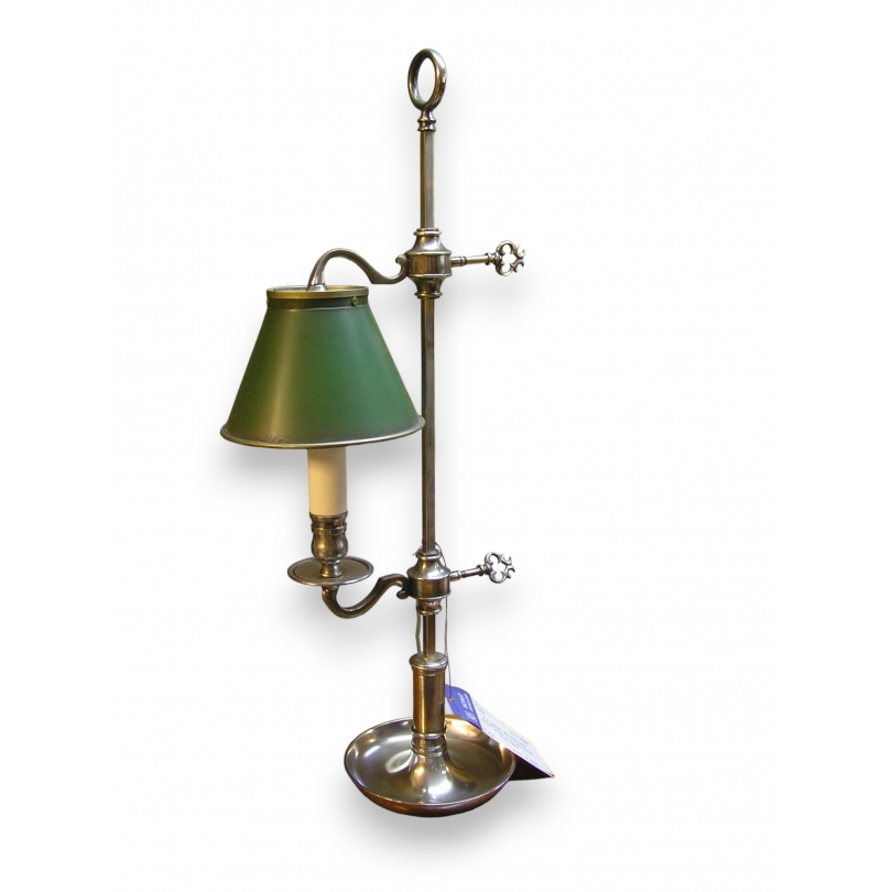  Lampe bouillotte avec abat-jour coloris sur  Moinat SA  - Antiquités décoration