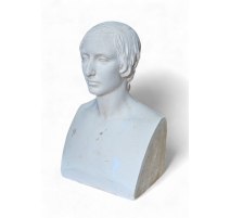 Buste "Anna Eynard" en plâtre signé L. DORCIÈRE