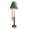 Paire de chandeliers avec abat-jour vert
