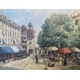 Tableau "Place du Molard" signé G. DJAKELI