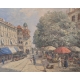 Tableau "Place du Molard" signé G. DJAKELI