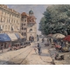 Tableau "Place du Molard" signé G. DJAKELI