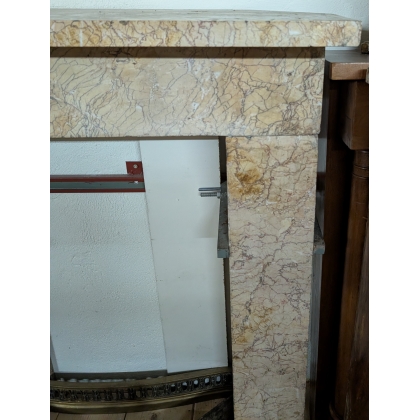Louis-Philippe-style fireplace in beige marble at  Moinat SA  - Antiques and home décor