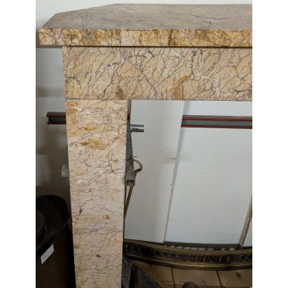 Louis-Philippe-style fireplace in beige marble at  Moinat SA  - Antiques and home décor