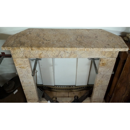 Louis-Philippe-style fireplace in beige marble at  Moinat SA  - Antiques and home décor