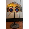 Lampe style Tiffany décor roses
