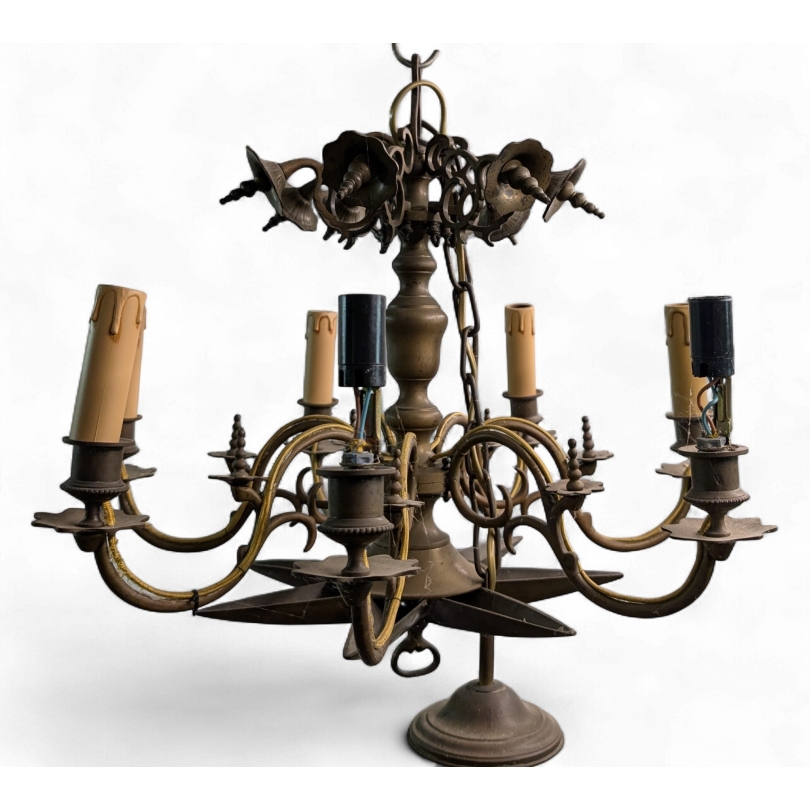 Dutch chandelier, 7 lights.