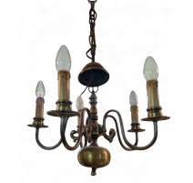 Luste Hollandais en bronze à 5 lumières