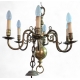 Luste Hollandais en bronze à 6 lumières
