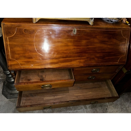 Bureau-Commode anglais à 5 tiroirs