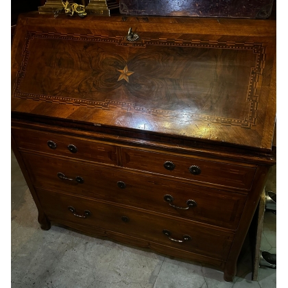 Inlaid chest-of-drawers desk