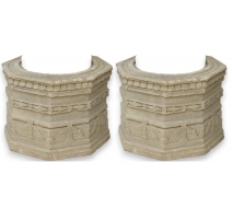 Pair of carved bases.