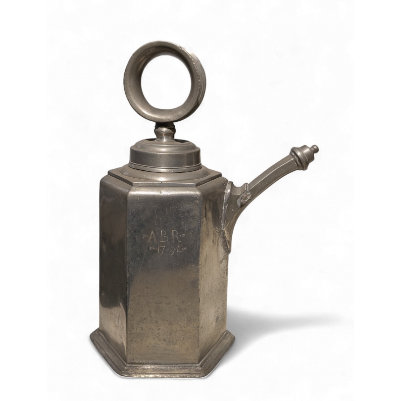 Bouteille à vin en étain ABR 1794