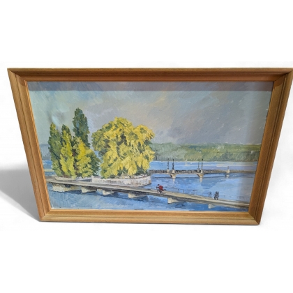 Tableau \"Pont des Bergues\" par Hélène HANTZ