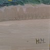 Tableau \"Plate bande\" signé HH
