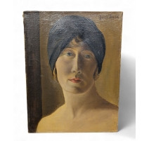 Tableau "Portrait" signé Juliette BENDIX