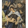 Tableau \"Sainte famille\" signé S. BURNAND