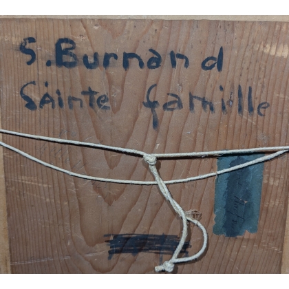 Tableau \"Sainte famille\" signé S. BURNAND