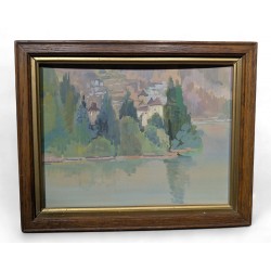 Aquarelle \"Chateau de Chillon\" par Hélène HANTZ