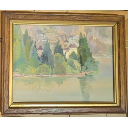 Aquarelle \"Chateau de Chillon\" par Hélène HANTZ
