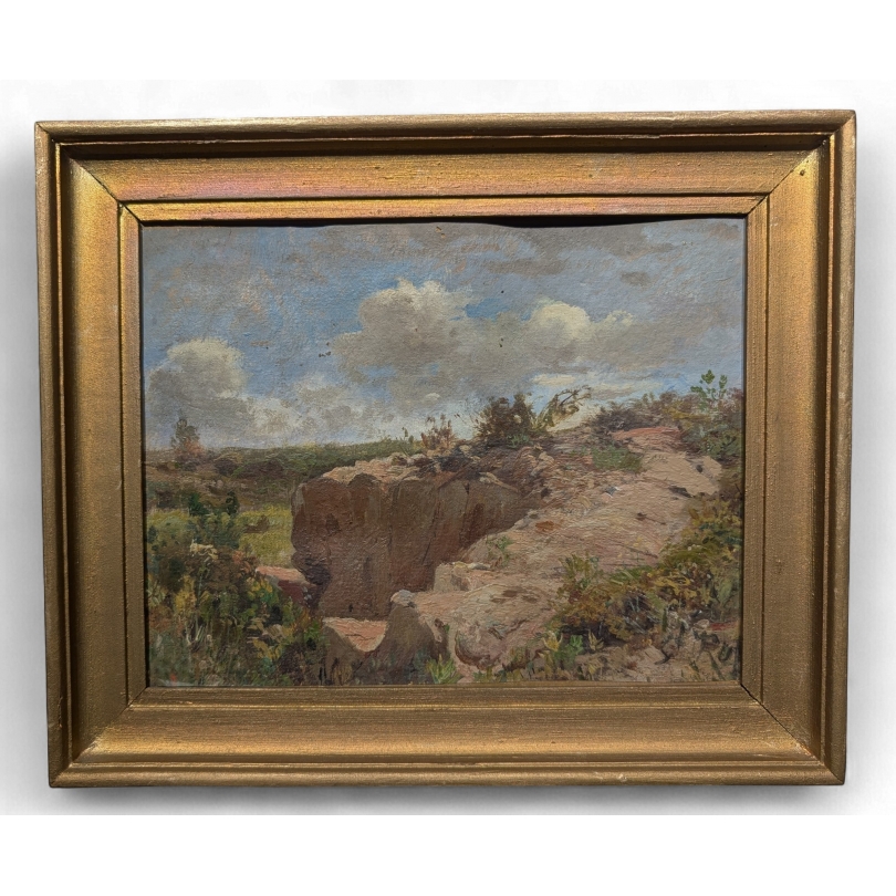 Tableau \"Rocher\" signé
