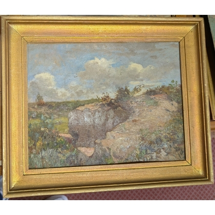 Tableau \"Rocher\" signé