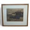 Engraving entitled ‘Bords du Rhône’, signed J. MÉGARD, 1910