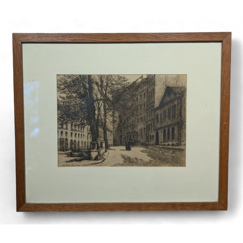 Gravure "Petite Corraterie" signée J. MÉGARD 1910