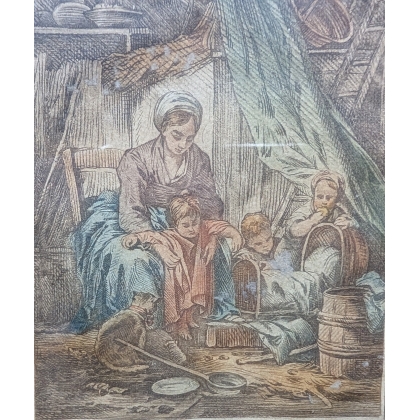 Gravure "Interieur" par BOUCHER