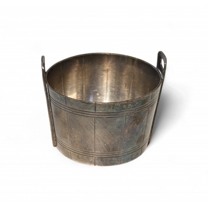 Bassine en métal argenté