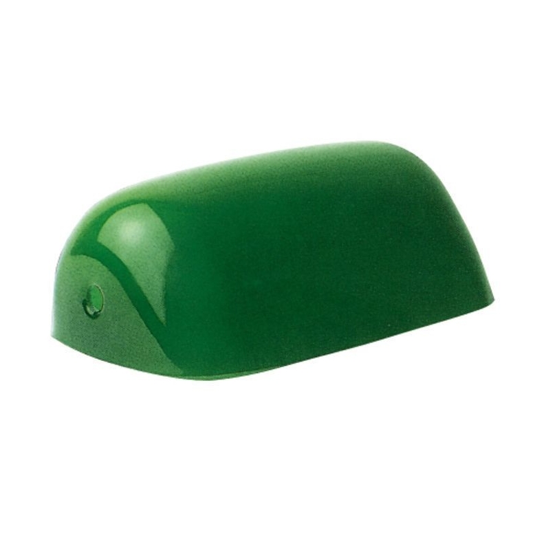 Globe en verre pour lampe de banquier, Vert