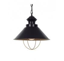 Suspension en tôle Noir et or