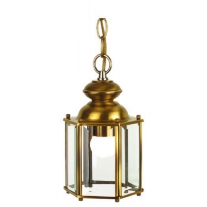 Petite lanterne hexagonale en laiton