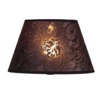 Abat-jour décor ton sur ton brun