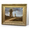 Huile sur toile \"Paysage-Lac\"
