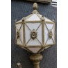 Pair of lanterns with a cast-iron bracket