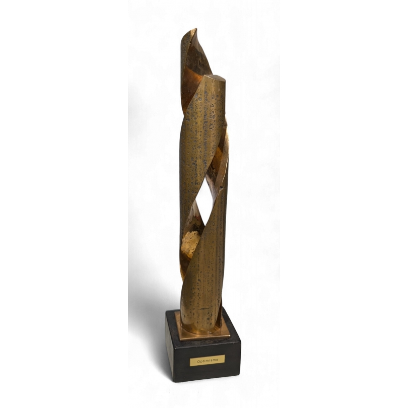 Sculpture "Optimisme" en bronze signée X BUCHER