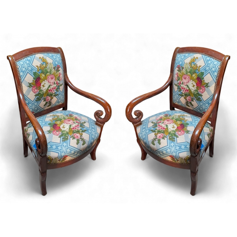 Pair of Louis-Phil. armchairs
