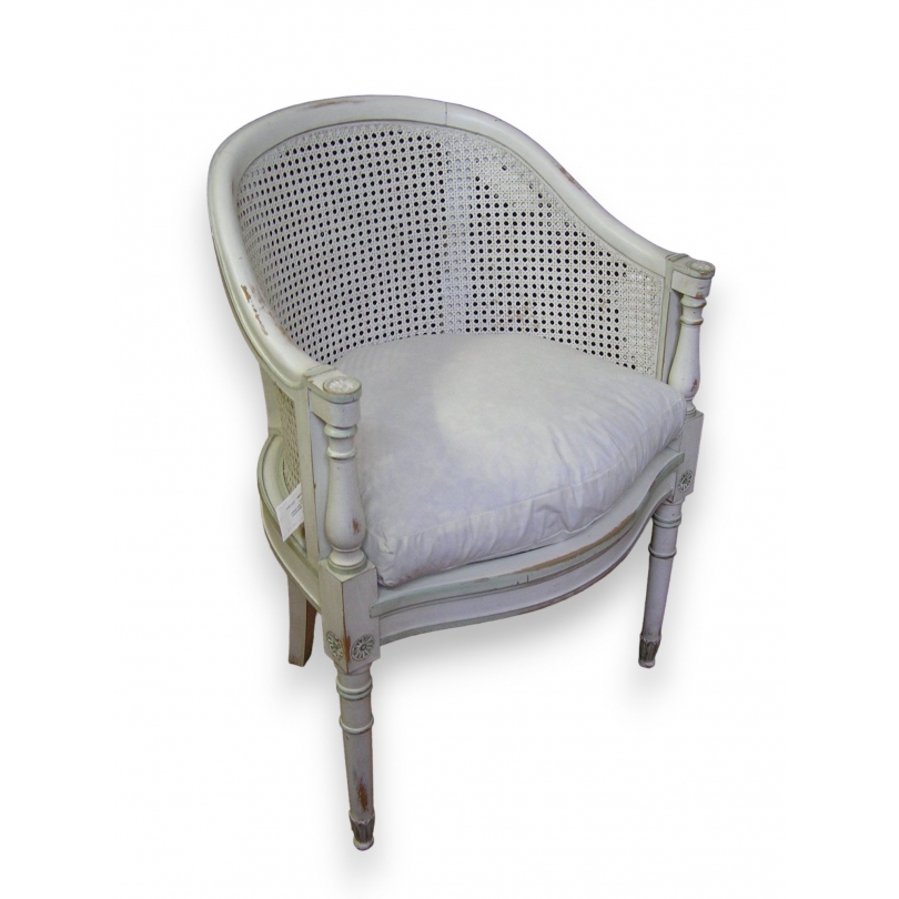 Fauteuil style Directoire laqué, siège