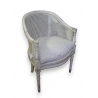 Fauteuil style Directoire laqué, siège