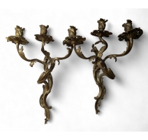 Pair of bracket lamps 3 lights