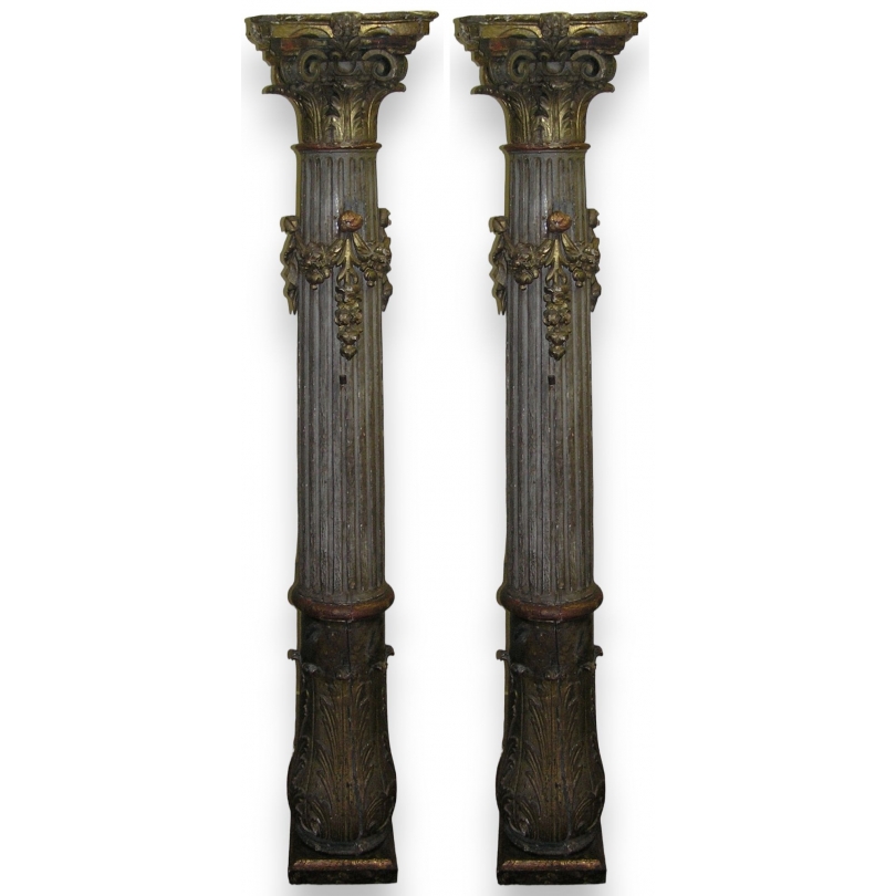 Paire de colonnes Louis XVI.