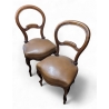 Paire de chaises Louis-Philippe, cuir