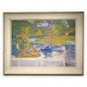 Tableau \"Le goûter à Bellerive\" signé ALK