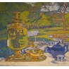 Tableau \"Le goûter à Bellerive\" signé ALK