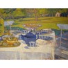 Tableau \"Le goûter à Bellerive\" signé ALK