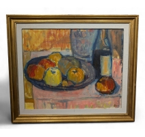 Tableau "Assiette d'été" signé AL