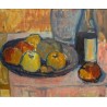Tableau \"Assiette d\'été\" signé AL