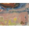 Tableau \"Assiette d\'été\" signé AL